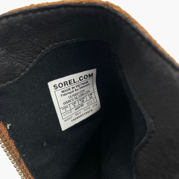 Sorel Cate Camel Tan Waterproof Suede Booties - Picture 5 of 9